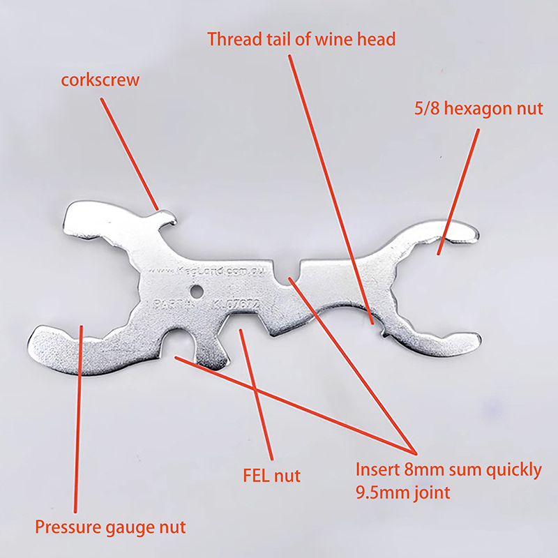 KegLand 7 In 1 Faucet Tap Wren - Pipe Wrench Adjustable recension och pris